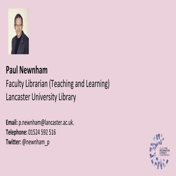 Widening participation, information literacy and the transition to University...
