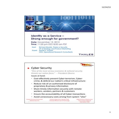 Widepoint orc thales webinar 111313d - nov 2013