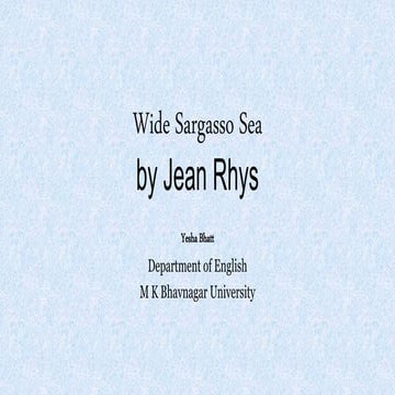 Wide Sargasso Sea by Jean Rhys