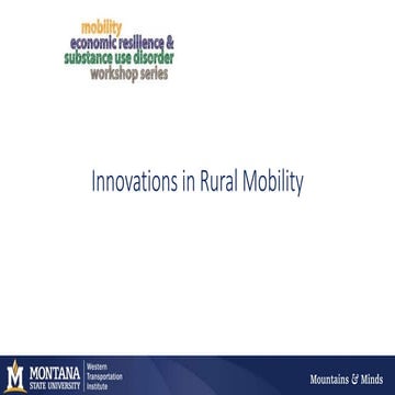 Innovations in Rural Mobility
