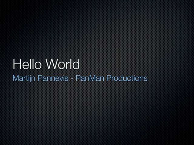 Hello Cats: MobileWidgetCamp talk about mobile widgets