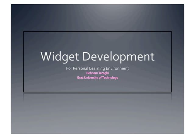 MVC pattern for widgets
