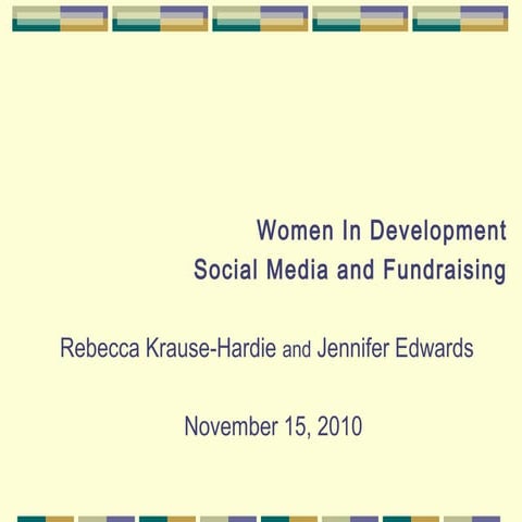 Social Media  - Women In Development