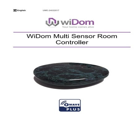 wiDom Multi Sensor Room Controller MSRC Manual EN