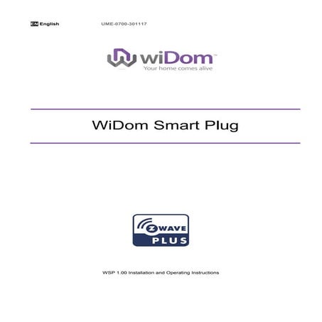 wiDom Smart Plug Manual EN