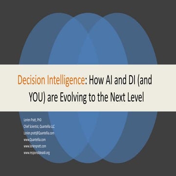 Decision Intelligence: How AI and DI (and YOU) are Evolving to the Next Level