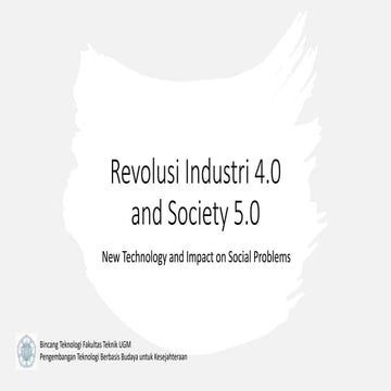 Revolusi Industri 4.0 and Society 5.0