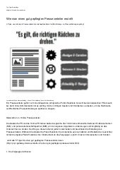 Wie man einen gut gepflegten Presse...