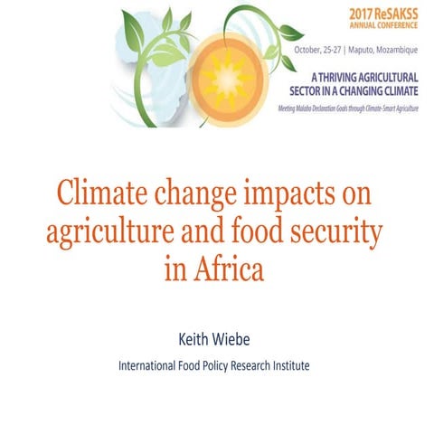 The Effects of Climate Change on Agriculture and Food in Africa | PPTX