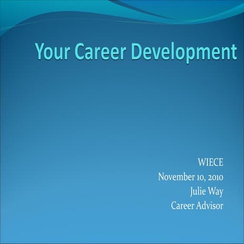 WIECE (Women In Electrical and Computer Engineering) Presentation, November 1...