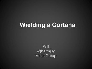 Wielding a cortana