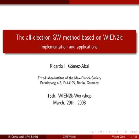 The all-electron GW method based on WIEN2k: Implementation and applications.