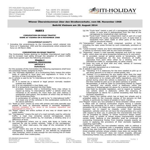 Wiener Übereinkommen über den Straßenverkehr vom 08 November 1968
