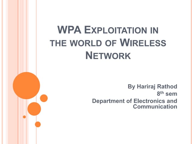 Exploiting WiFi Security 