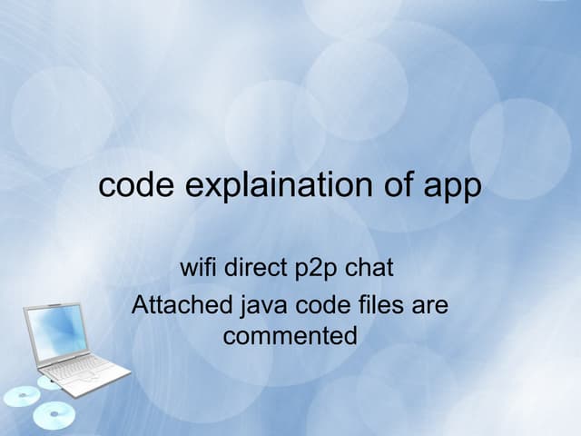 Wifi chat code explaination