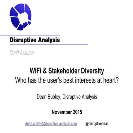 Wi-Fi Stakeholder Diversity: The Problem with Seams