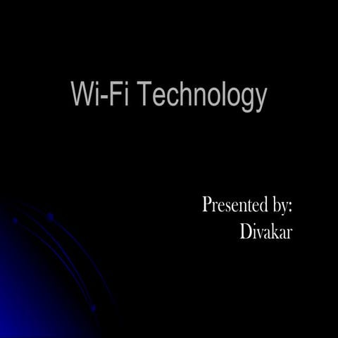 Wi fi technology & wap 