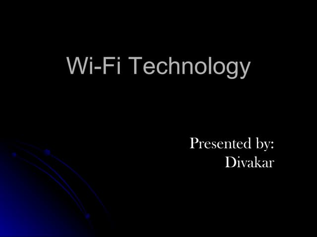 Wi fi technology & wap 