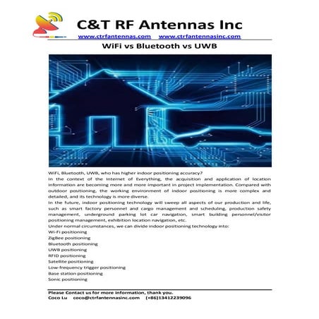 Wifi vs Bluetooth vs UWB