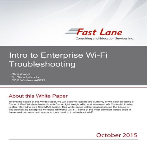 Intro to Enterprise Wi-Fi Troubleshooting
