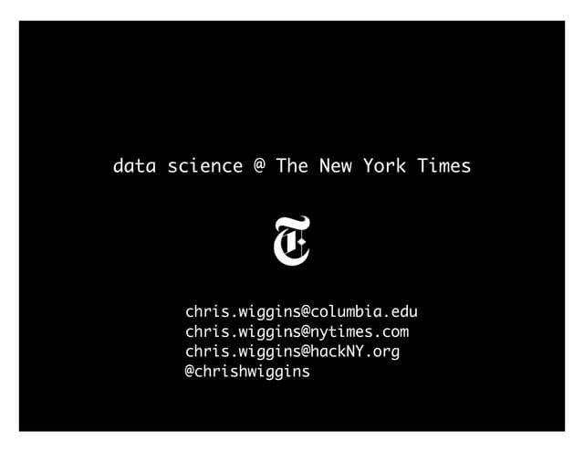 Data Science at The New York Times