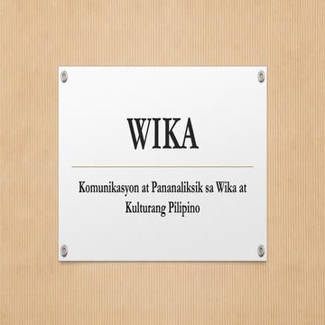 Mga Wika at Panitikan at Iba Pang Kasanayan | PPTX