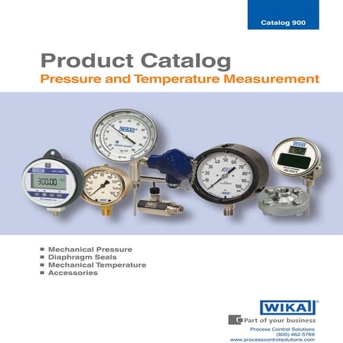 Wika Pressure and Temperature Measurement Product Catalog