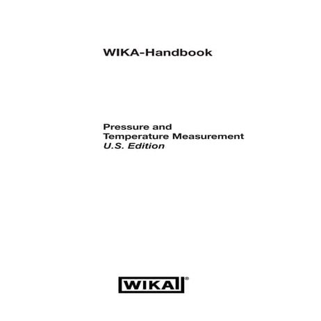 Wika pressure & temperature handbook