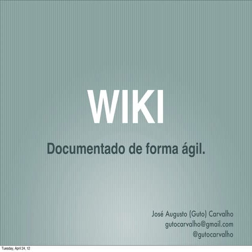 Documentando de forma Ágil (usando dokuwiki)