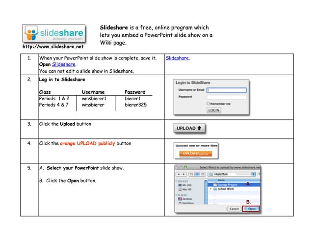 Embedding a Slideshare Document