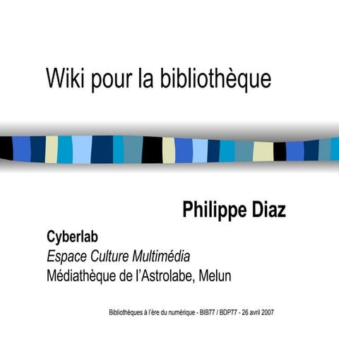 Wiki pour la bibliothèque