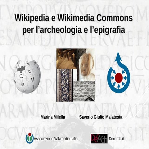 Wikipedia e Wikimedia Commons per l'archeologia e l'epigrafia