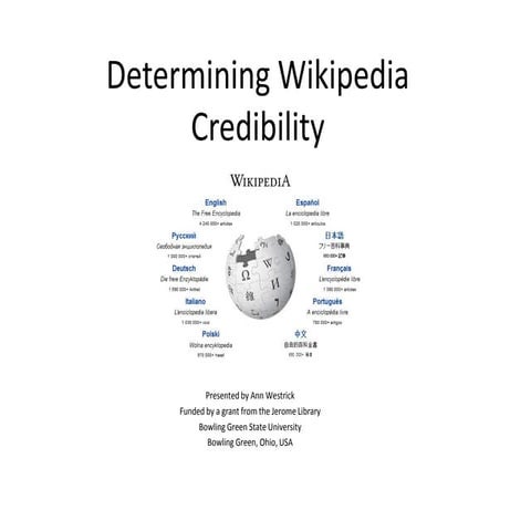 Wiki credibility