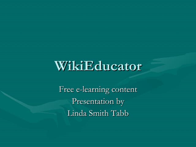 Wiki Educator
