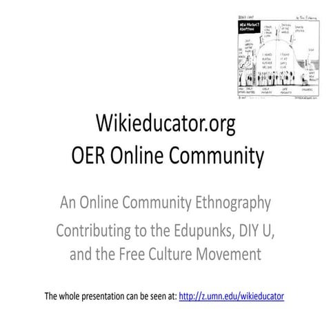 2011 - Analyzing Wikieducators - Short Ethnography