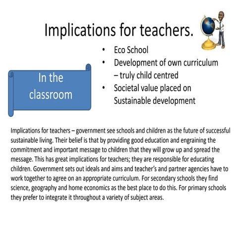 Impliccations for teachers