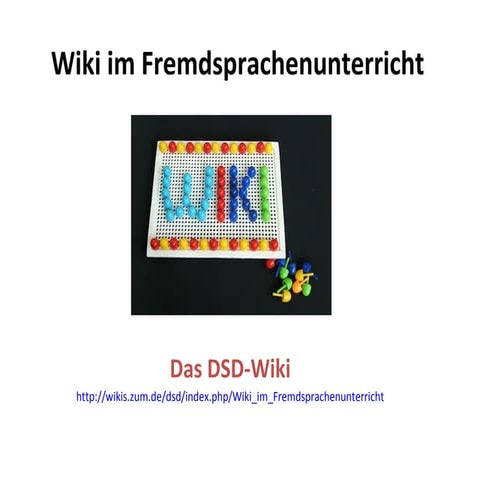 Wiki im Fremdsprachenunterricht