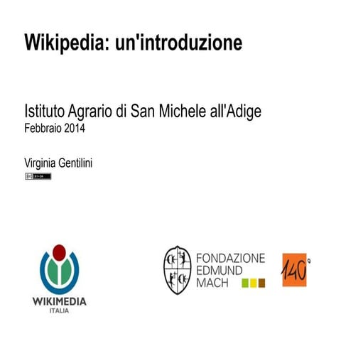 Wikipedia: un'introduzione