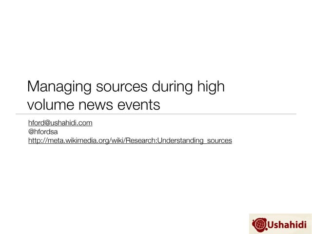 Wikimania presentation on the "Understanding Sources" project
