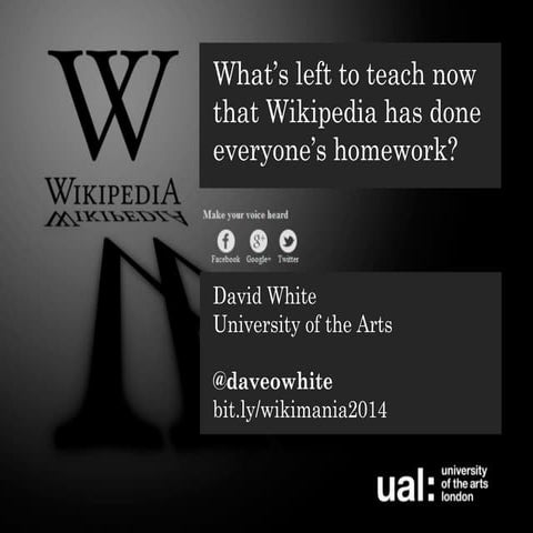 What’s left to teach now that Wikipedia has done everyone’s homework?