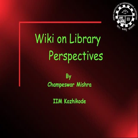 Wiki on Library Perspective