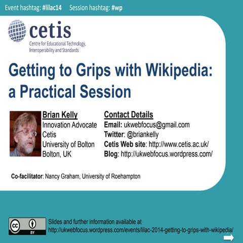 Getting to Grips with Wikipedia: a Practical Session