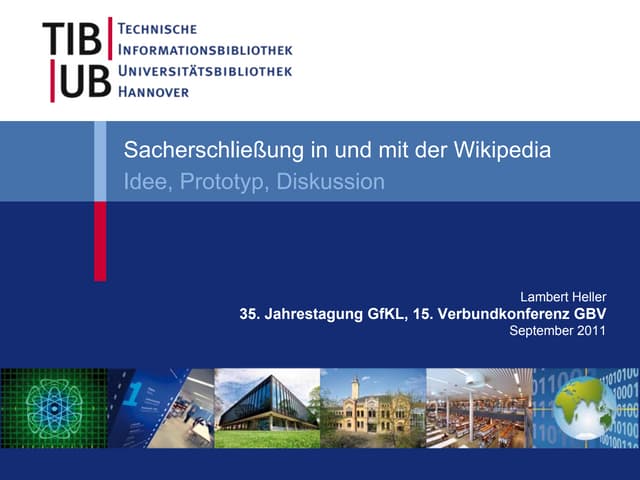 Sacherschliessung in und mit der Wikipedia - Idee, Prototyp, Diskussion