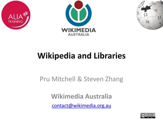 ALIA Wikipedia and libraries
