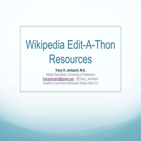 Wikipedia Edit-a-Thon: How To,  2014