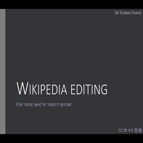Wikipedia Editing rscd2018