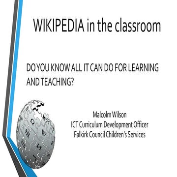 Wikipedia in the classroom