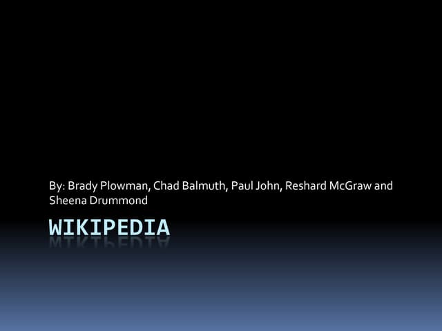 Wikipedia Powerpoint