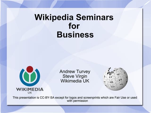 Wikipedia Seminar For Business V2