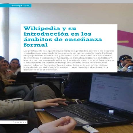 Wikipedia y su introducción en los ámbitos de enseñanza formal